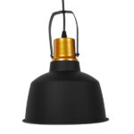 GloboStar® DEVOTA 01235 Vintage Industrial Κρεμαστό Φωτιστικό Οροφής Μονόφωτο Μαύρο Μεταλλικό Καμπάνα Φ22 x Y30cm - Image 3