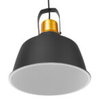 GloboStar® DEVOTA 01235 Vintage Industrial Κρεμαστό Φωτιστικό Οροφής Μονόφωτο Μαύρο Μεταλλικό Καμπάνα Φ22 x Y30cm - Image 4