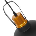 GloboStar® DEVOTA 01235 Vintage Industrial Κρεμαστό Φωτιστικό Οροφής Μονόφωτο Μαύρο Μεταλλικό Καμπάνα Φ22 x Y30cm - Image 6