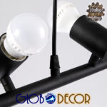 GloboStar® ALFREDA 01242 Μοντέρνο Κρεμαστό Φωτιστικό Οροφής Πολύφωτο Μαύρο Μεταλλικό Ράγα Μ140 x Π18 x Υ100cm - Image 15