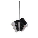 GloboStar® ALFREDA 01242 Μοντέρνο Κρεμαστό Φωτιστικό Οροφής Πολύφωτο Μαύρο Μεταλλικό Ράγα Μ140 x Π18 x Υ100cm - Image 3