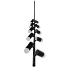 GloboStar® ALFREDA 01242 Μοντέρνο Κρεμαστό Φωτιστικό Οροφής Πολύφωτο Μαύρο Μεταλλικό Ράγα Μ140 x Π18 x Υ100cm - Image 4