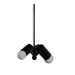 GloboStar® ALFREDA 01242 Μοντέρνο Κρεμαστό Φωτιστικό Οροφής Πολύφωτο Μαύρο Μεταλλικό Ράγα Μ140 x Π18 x Υ100cm - Image 5