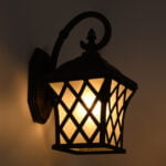 GloboStar® LELIA 01251 Vintage Φωτιστικό Τοίχου Απλίκα Μονόφωτο Σκούρο Καφέ Μεταλλικό Πλέγμα Μ24 x Π19 x Υ37cm - Image 3