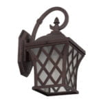 GloboStar® LELIA 01251 Vintage Φωτιστικό Τοίχου Απλίκα Μονόφωτο Σκούρο Καφέ Μεταλλικό Πλέγμα Μ24 x Π19 x Υ37cm - Image 4