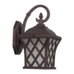 GloboStar® LELIA 01251 Vintage Φωτιστικό Τοίχου Απλίκα Μονόφωτο Σκούρο Καφέ Μεταλλικό Πλέγμα Μ24 x Π19 x Υ37cm - Image 5