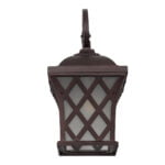 GloboStar® LELIA 01251 Vintage Φωτιστικό Τοίχου Απλίκα Μονόφωτο Σκούρο Καφέ Μεταλλικό Πλέγμα Μ24 x Π19 x Υ37cm - Image 6