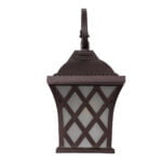 GloboStar® LELIA 01251 Vintage Φωτιστικό Τοίχου Απλίκα Μονόφωτο Σκούρο Καφέ Μεταλλικό Πλέγμα Μ24 x Π19 x Υ37cm - Image 7