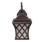 GloboStar® LELIA 01251 Vintage Φωτιστικό Τοίχου Απλίκα Μονόφωτο Σκούρο Καφέ Μεταλλικό Πλέγμα Μ24 x Π19 x Υ37cm - Image 8