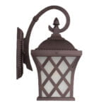 GloboStar® LELIA 01251 Vintage Φωτιστικό Τοίχου Απλίκα Μονόφωτο Σκούρο Καφέ Μεταλλικό Πλέγμα Μ24 x Π19 x Υ37cm - Image 9