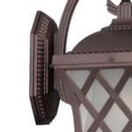 GloboStar® LELIA 01251 Vintage Φωτιστικό Τοίχου Απλίκα Μονόφωτο Σκούρο Καφέ Μεταλλικό Πλέγμα Μ24 x Π19 x Υ37cm - Image 10