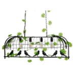 GloboStar® NEST 01255 Vintage Industrial Κρεμαστό Φωτιστικό Οροφής Πολύφωτο 4 x E27 Mαύρο Μεταλλικό Πλέγμα Μ105 x Π36.5 x Y37cm - Image 3
