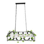 GloboStar® NEST 01255 Vintage Industrial Κρεμαστό Φωτιστικό Οροφής Πολύφωτο 4 x E27 Mαύρο Μεταλλικό Πλέγμα Μ105 x Π36.5 x Y37cm - Image 2
