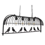 GloboStar® NEST 01255 Vintage Industrial Κρεμαστό Φωτιστικό Οροφής Πολύφωτο 4 x E27 Mαύρο Μεταλλικό Πλέγμα Μ105 x Π36.5 x Y37cm - Image 4