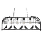 GloboStar® NEST 01255 Vintage Industrial Κρεμαστό Φωτιστικό Οροφής Πολύφωτο 4 x E27 Mαύρο Μεταλλικό Πλέγμα Μ105 x Π36.5 x Y37cm - Image 6