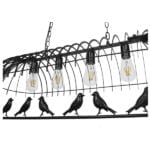 GloboStar® NEST 01255 Vintage Industrial Κρεμαστό Φωτιστικό Οροφής Πολύφωτο 4 x E27 Mαύρο Μεταλλικό Πλέγμα Μ105 x Π36.5 x Y37cm - Image 5