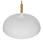GloboStar® VALLETE WHITE 01256 Μοντέρνο Κρεμαστό Φωτιστικό Οροφής Μονόφωτο 1 x E27 Λευκό Μεταλλικό Καμπάνα Φ45 x Y27cm - Image 5