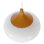 GloboStar® VILI WHITE 01260 Μοντέρνο Κρεμαστό Φωτιστικό Οροφής Μονόφωτο 1 x E27 Λευκό Μεταλλικό Καμπάνα Φ40 x Y27cm - Image 4