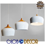 GloboStar® VILI WHITE 01260 Μοντέρνο Κρεμαστό Φωτιστικό Οροφής Μονόφωτο 1 x E27 Λευκό Μεταλλικό Καμπάνα Φ40 x Y27cm - Image 6