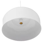 GloboStar® VILI WHITE 01260 Μοντέρνο Κρεμαστό Φωτιστικό Οροφής Μονόφωτο 1 x E27 Λευκό Μεταλλικό Καμπάνα Φ40 x Y27cm - Image 5