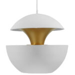 GloboStar® SEVILLE WHITE 01268 Μοντέρνο Κρεμαστό Φωτιστικό Οροφής Μονόφωτο 1 x E27 Λευκό Μεταλλικό Φ35 x 33cm - Image 6