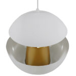 GloboStar® SEVILLE WHITE 01268 Μοντέρνο Κρεμαστό Φωτιστικό Οροφής Μονόφωτο 1 x E27 Λευκό Μεταλλικό Φ35 x 33cm - Image 5