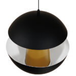GloboStar® SEVILLE BLACK 01269 Μοντέρνο Κρεμαστό Φωτιστικό Οροφής Μονόφωτο Μαύρο Μεταλλικό Φ35 x Y33cm - Image 5