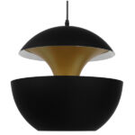 GloboStar® SEVILLE BLACK 01269 Μοντέρνο Κρεμαστό Φωτιστικό Οροφής Μονόφωτο Μαύρο Μεταλλικό Φ35 x Y33cm - Image 6
