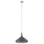 GloboStar® FELICITA 01276 Μοντέρνο Κρεμαστό Φωτιστικό Οροφής Μονόφωτο Ασημί Μεταλλικό Καμπάνα Φ39 x Y22cm - Image 2