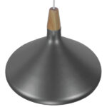 GloboStar® FELICITA 01276 Μοντέρνο Κρεμαστό Φωτιστικό Οροφής Μονόφωτο Ασημί Μεταλλικό Καμπάνα Φ39 x Y22cm - Image 3