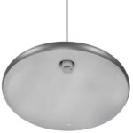 GloboStar® FELICITA 01276 Μοντέρνο Κρεμαστό Φωτιστικό Οροφής Μονόφωτο Ασημί Μεταλλικό Καμπάνα Φ39 x Y22cm - Image 5