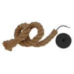 GloboStar® ROPE 01278 Vintage Industrial Κρεμαστό Φωτιστικό Οροφής Μονόφωτο 1 x E27 με 1 μέτρο Μπεζ Σχοινί Φ3.5 x 100cm - Image 5