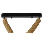 GloboStar® ROPE 01279 Vintage Industrial Κρεμαστό Φωτιστικό Οροφής Δίφωτο 2 x E27 με 1 μέτρο Μπεζ Σχοινί Φ3.5 x Y100cm - Image 3