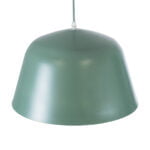 GloboStar® UPVALE 01285 Μοντέρνο Κρεμαστό Φωτιστικό Οροφής Μονόφωτο 1 x E27 Γκρι Πράσινο Μεταλλικό Καμπάνα Φ40 x Y24cm - Image 7