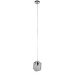 GloboStar® RINA 01307 Μοντέρνο Κρεμαστό Φωτιστικό Οροφής Μονόφωτο 1 x G9 Γυάλινο Γκρι Διάφανο Μ14 x Π17 x Υ17cm - Image 2