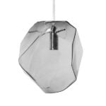 GloboStar® RINA 01307 Μοντέρνο Κρεμαστό Φωτιστικό Οροφής Μονόφωτο 1 x G9 Γυάλινο Γκρι Διάφανο Μ14 x Π17 x Υ17cm - Image 3