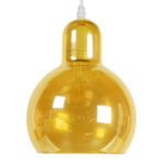 GloboStar® LUNATICA 01315 Μοντέρνο Κρεμαστό Φωτιστικό Οροφής Μονόφωτο 1 x E27 Γυάλινο Μελί Διάφανο Φ18 x Υ23cm - Image 3