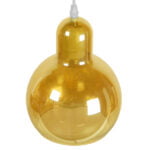 GloboStar® LUNATICA 01315 Μοντέρνο Κρεμαστό Φωτιστικό Οροφής Μονόφωτο 1 x E27 Γυάλινο Μελί Διάφανο Φ18 x Υ23cm - Image 4