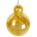 GloboStar® LUNATICA 01315 Μοντέρνο Κρεμαστό Φωτιστικό Οροφής Μονόφωτο 1 x E27 Γυάλινο Μελί Διάφανο Φ18 x Υ23cm - Image 5