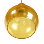 GloboStar® LUNATICA 01315 Μοντέρνο Κρεμαστό Φωτιστικό Οροφής Μονόφωτο 1 x E27 Γυάλινο Μελί Διάφανο Φ18 x Υ23cm - Image 6