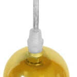 GloboStar® LUNATICA 01315 Μοντέρνο Κρεμαστό Φωτιστικό Οροφής Μονόφωτο 1 x E27 Γυάλινο Μελί Διάφανο Φ18 x Υ23cm - Image 7