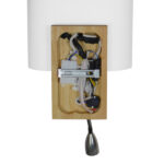 GloboStar® SUTTON 01316 Μοντέρνο Φωτιστικό Τοίχου Απλίκα Δίφωτο Ξύλινο με Λευκό Ματ Γυαλί και Βραχίονα με LED Μ15 x Π20 x Υ22.5cm - Image 9