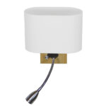 GloboStar® SUTTON 01316 Μοντέρνο Φωτιστικό Τοίχου Απλίκα Δίφωτο Ξύλινο με Λευκό Ματ Γυαλί και Βραχίονα με LED Μ15 x Π20 x Υ22.5cm - Image 3