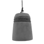 GloboStar® FELINI 01321 Μοντέρνο Industrial Κρεμαστό Φωτιστικό Οροφής Μονόφωτο Γκρι Τσιμέντο Καμπάνα Φ18 x Y26cm - Image 5