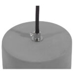 GloboStar® DURANT 01322 Μοντέρνο Industrial Κρεμαστό Φωτιστικό Οροφής Μονόφωτο Γκρι Μπεζ Τσιμέντο Πλέγμα Φ12 x Y40cm - Image 8