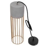 GloboStar® DURANT 01322 Μοντέρνο Industrial Κρεμαστό Φωτιστικό Οροφής Μονόφωτο Γκρι Μπεζ Τσιμέντο Πλέγμα Φ12 x Y40cm - Image 11