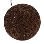 GloboStar® OCEANA 01337 Μοντέρνο Επιτραπέζιο Φωτιστικό Πορτατίφ Μονόφωτο Καφέ Σκούρο Ξύλινο Ψάθινο Rattan Φ20 x Υ22cm - Image 6