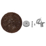 GloboStar® OCEANA 01354 Vintage Κρεμαστό Φωτιστικό Οροφής Μονόφωτο 1 x E27 Καφέ Ξύλινο Ψάθινο Rattan Φ20 x Υ20cm - Image 5