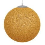 GloboStar® OCEANA 01357 Vintage Κρεμαστό Φωτιστικό Οροφής Μονόφωτο 1 x E27 Μπεζ Ξύλινο Ψάθινο Rattan Φ40 x Υ40cm - Image 3