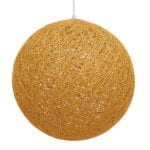 GloboStar® OCEANA 01357 Vintage Κρεμαστό Φωτιστικό Οροφής Μονόφωτο 1 x E27 Μπεζ Ξύλινο Ψάθινο Rattan Φ40 x Υ40cm - Image 5
